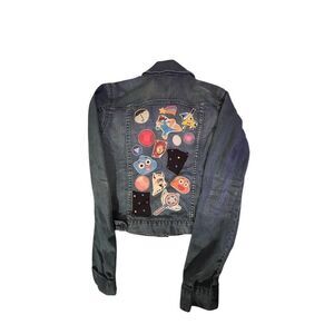 Paper Denim & Cloth Girls M‎ Denim Jacket Multicolor Artistic Patchwork graphics